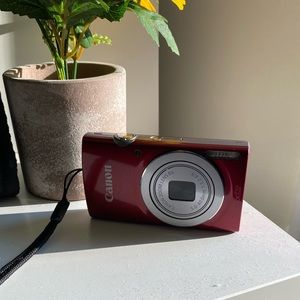 Red Canon Powershot Elph 180